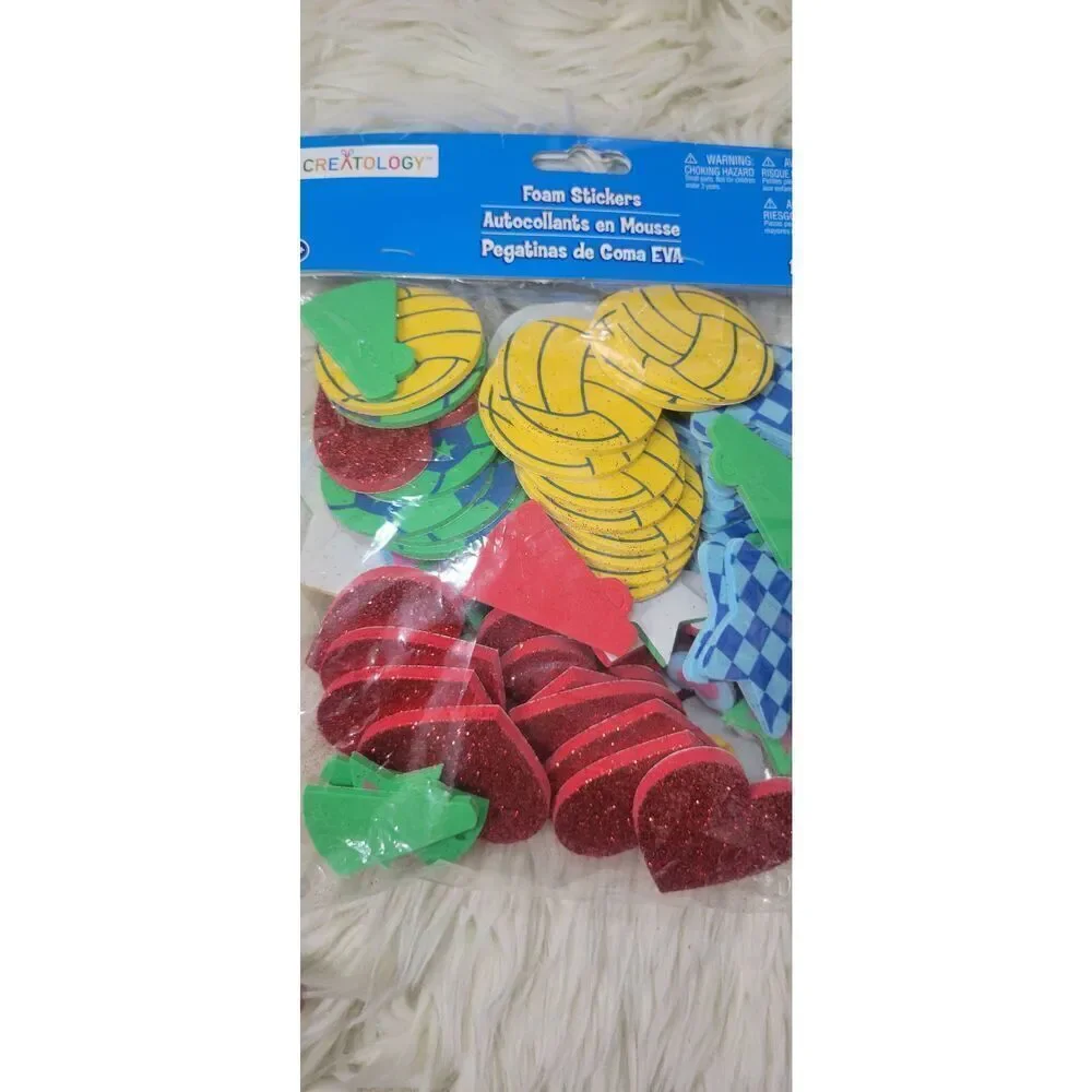 Creatology Foam Stickers 120 Pc Hearts, Sports, Team Spirit